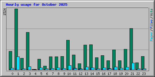 Hourly usage for October 2025